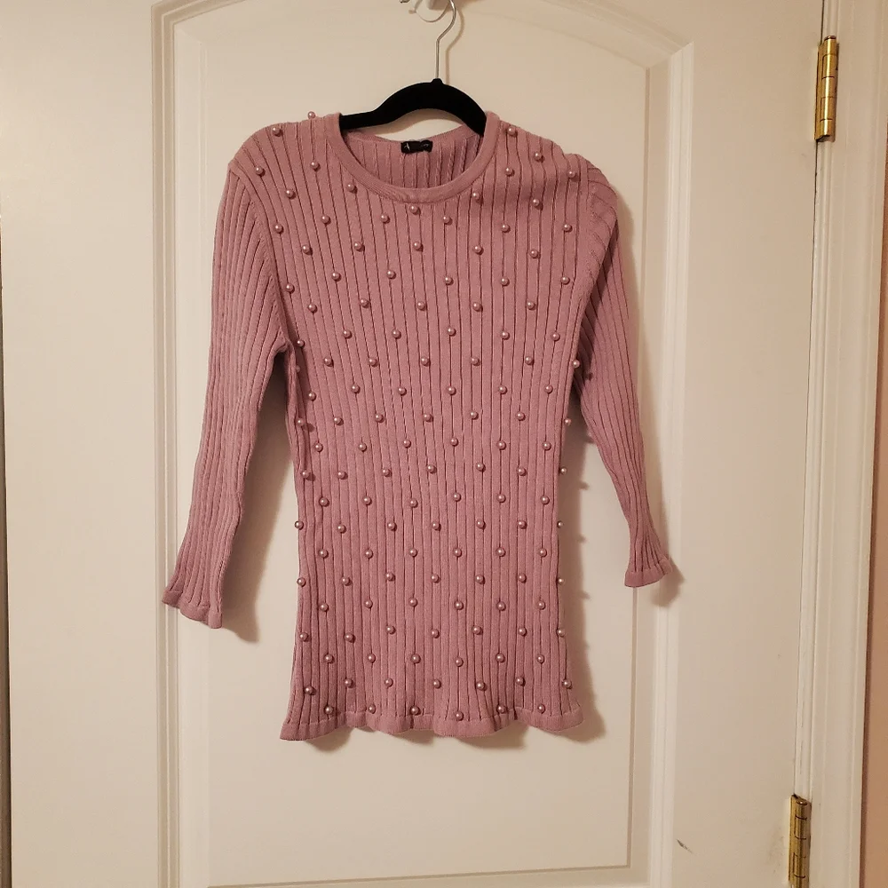 Ribbed Pearl Top - Picture 2 of 4